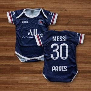 Messi baby bodysuit jersey one-piece for baby - blue